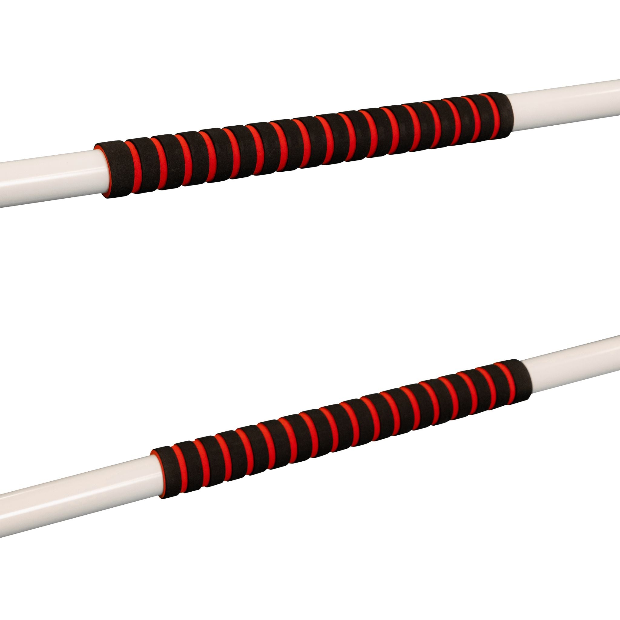 Close-up of ballet barre base and upright structure  
