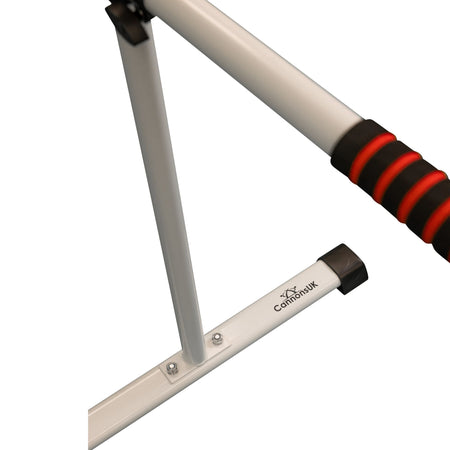 Top-down view of freestanding ballet barre layout  
