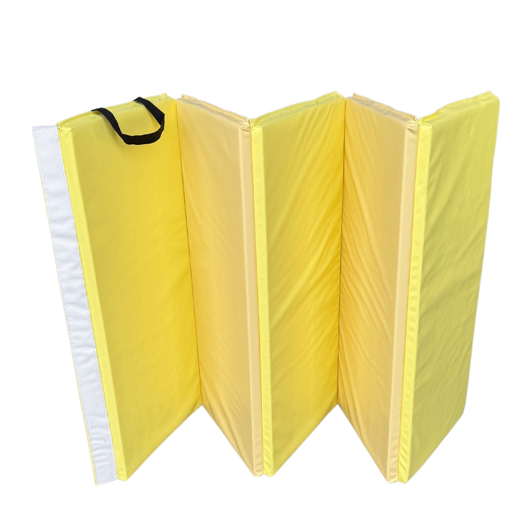 Yellow 2-tone mat folded for storage