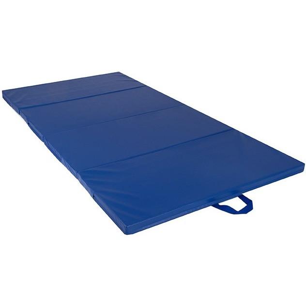 Foldable Gymnastics Mat with carry handles 8ft x 4ft x 50mm Pink or Blue - Cannons UK
