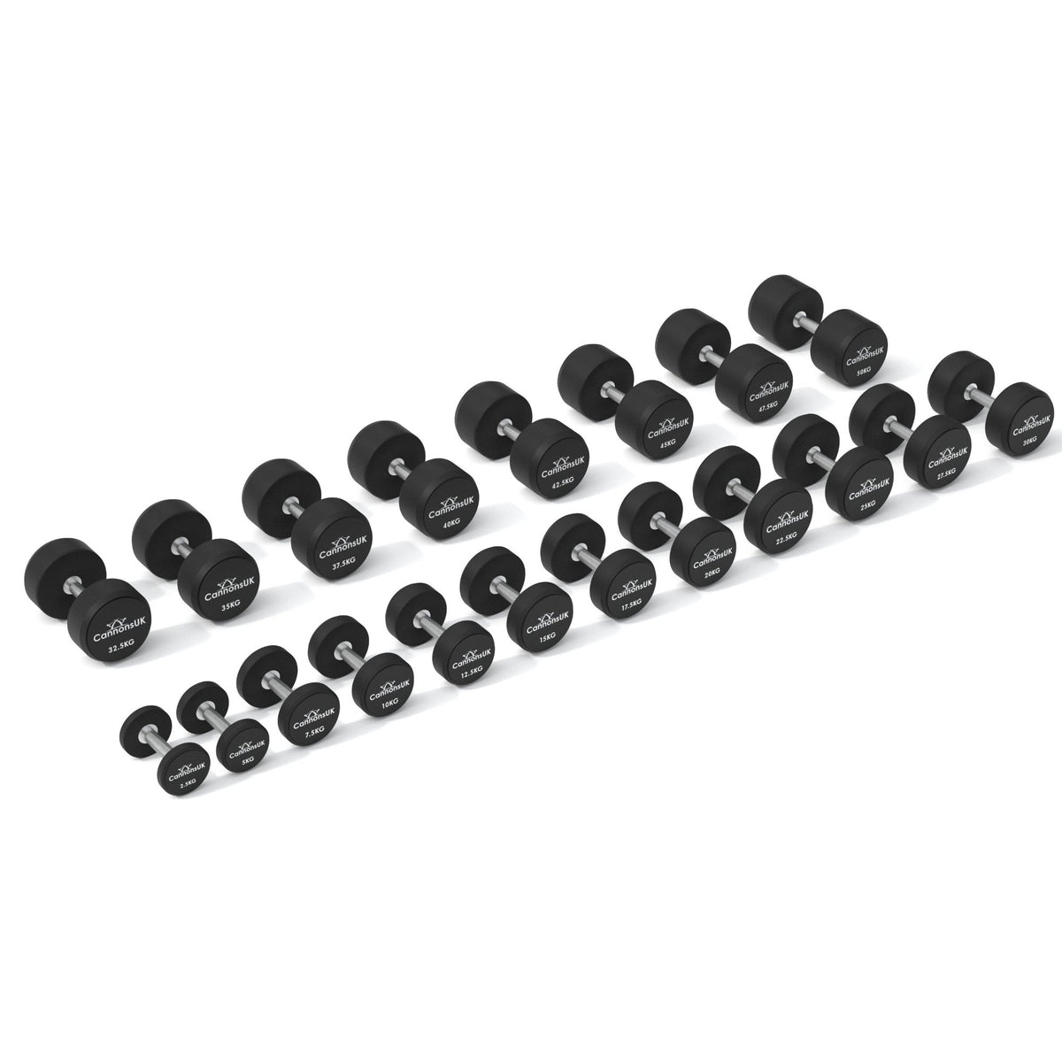 Urethane Dumbbells 2.5kg to 50kg - Cannons UK