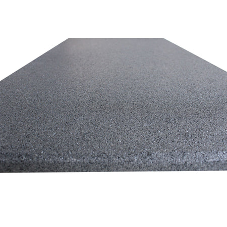 Close-up of edge and finish on single BeFit Grey tile – white background  
