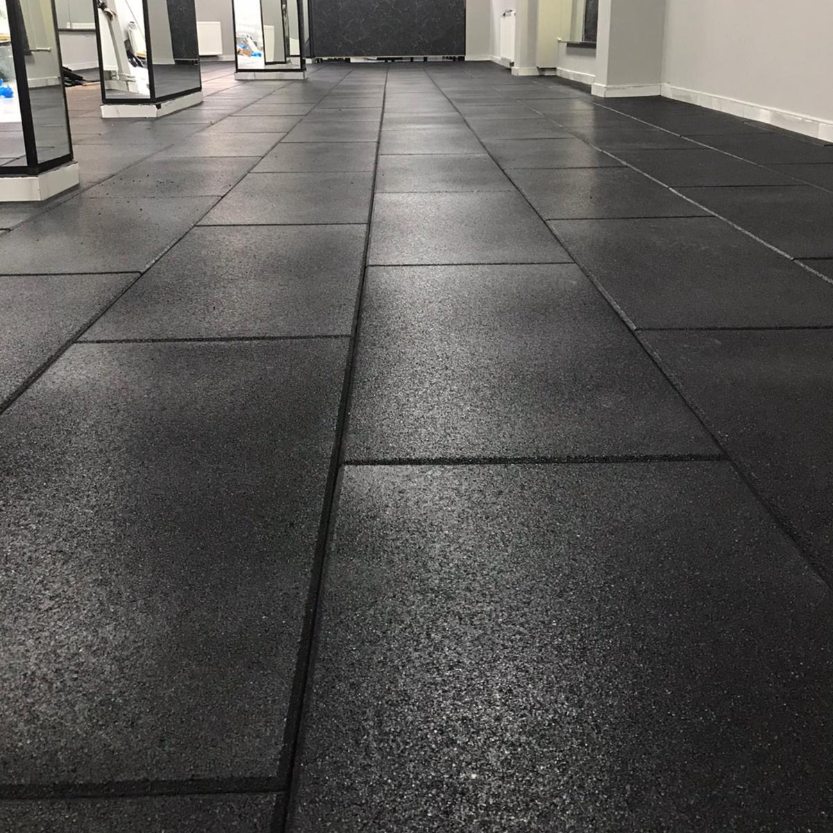 BeFit Flatline Black Rubber Gym Flooring 1m x 50cm x 20mm - Cannons UK