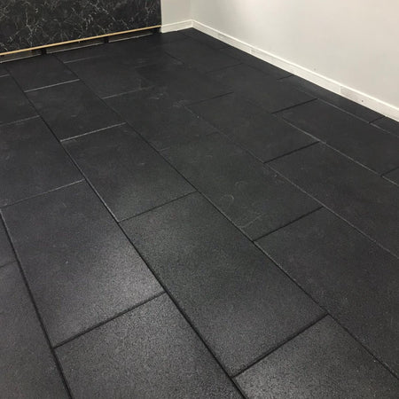 BeFit Flatline Black Rubber Gym Flooring 1m x 50cm x 20mm - Cannons UK