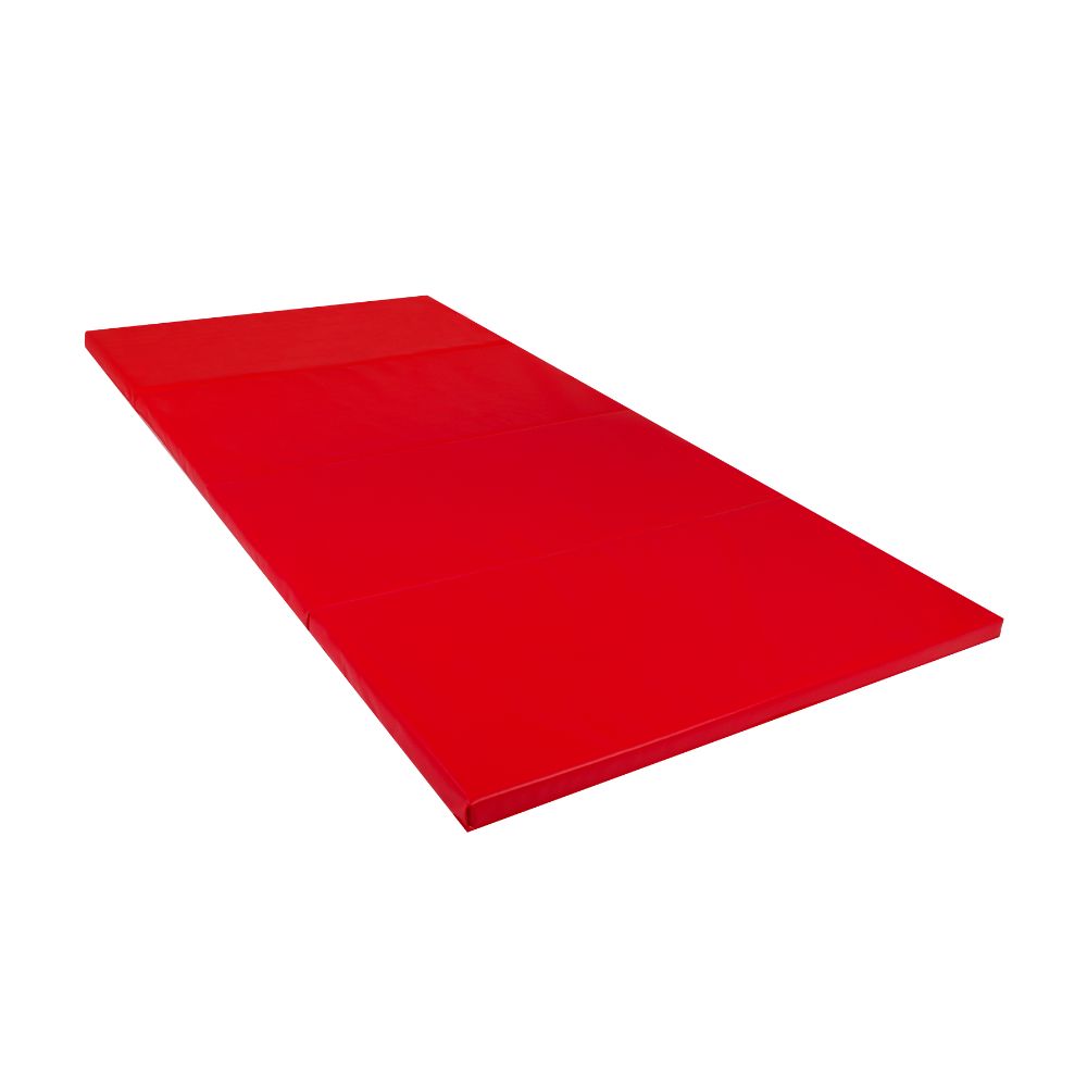 Red Cannons UK foldable double mat laid flat for gymnastics and tumbling use.
