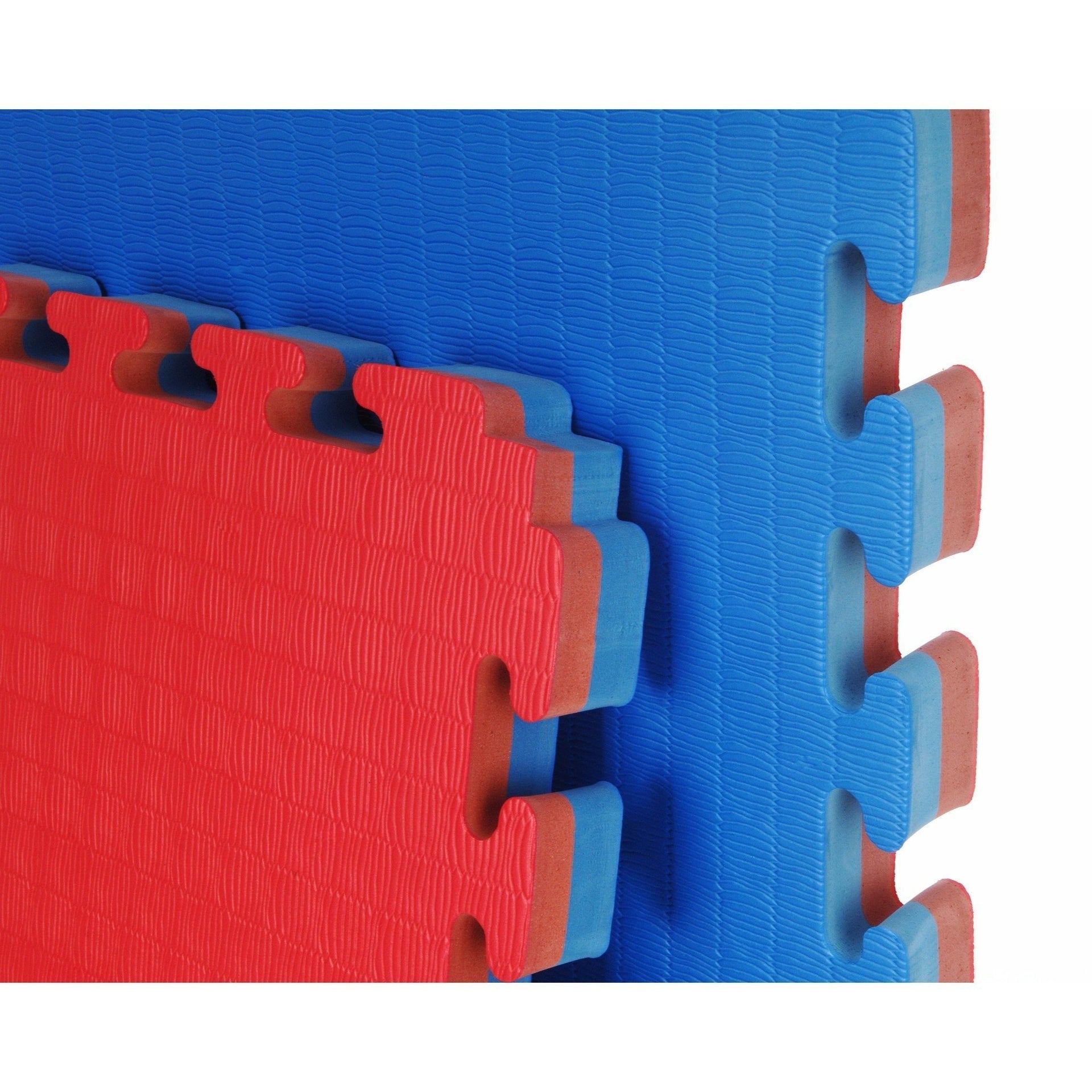40mm Premium Tatami Red and Blue 1m x 1m reversible jigsaw mats