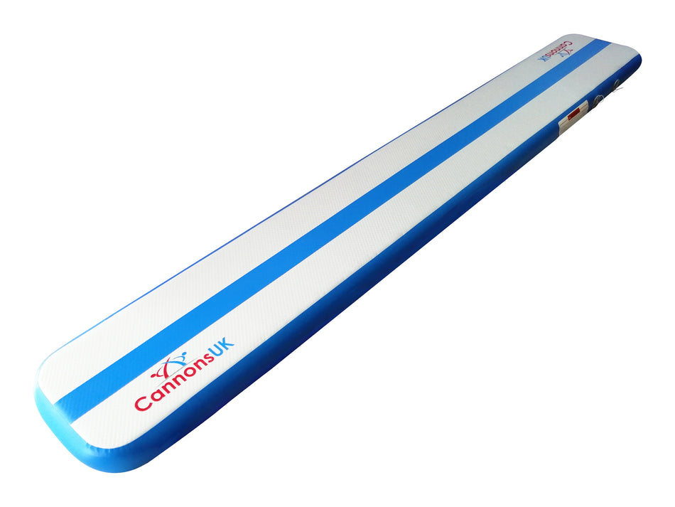 Air Beam blue — slim three-quarter isometric with centre line, clean edge radius and low-profile height (10 cm)