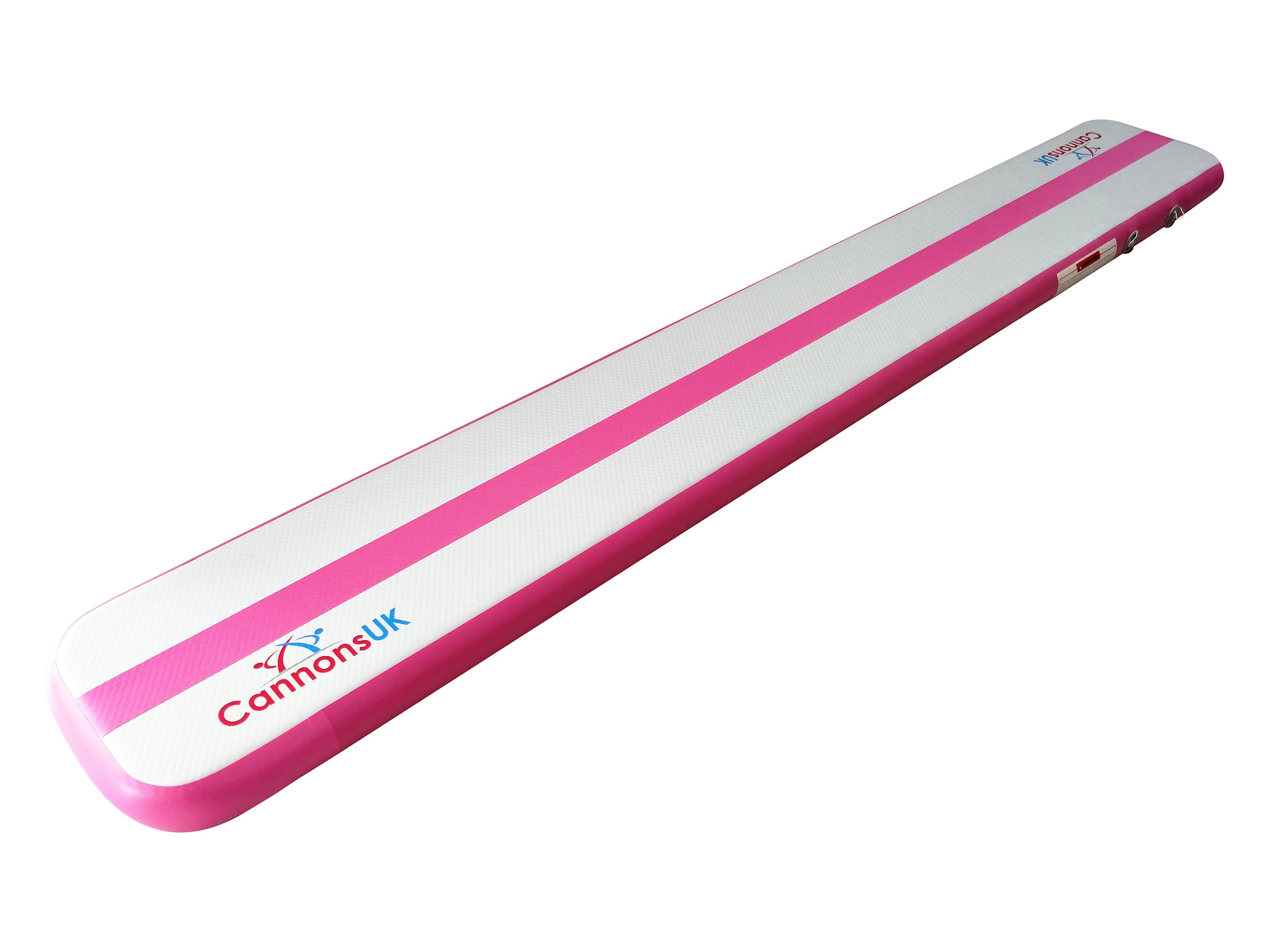 Air Beam pink — slim three-quarter isometric showing narrow training width (40 cm), centre line and smooth landing surface