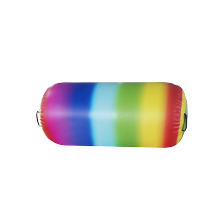 Air Roll rainbow — single cylinder horizontal (slim crop); continuous colour band.