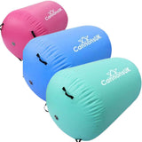 Air Rolls set (pink, blue & mint together) — isometric hero on white; rounded end caps, side handles and valve positions.