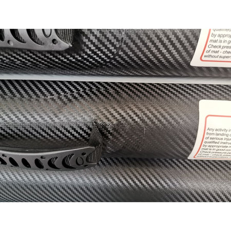 Air Track Pro 3×1×10cm — black close-up of side handle, valve housing and warning label