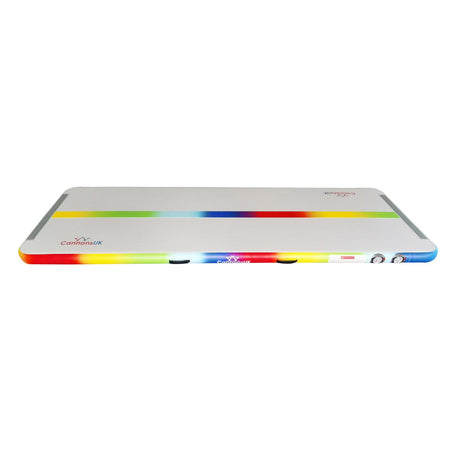 Air Track Pro 3×1×10cm — rainbow portrait top view with centre line and multicolour side band
