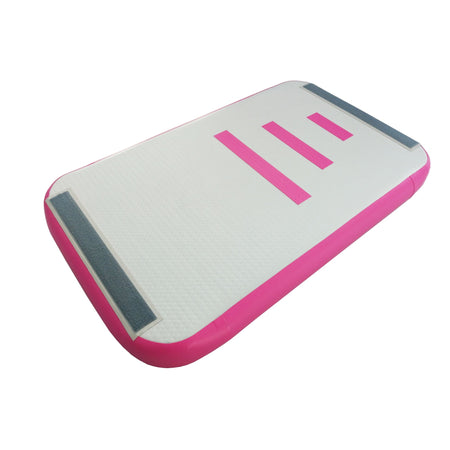 Air Track Pro Air Board pink — alternate three-quarter product view on studio white for home practice and floor skills