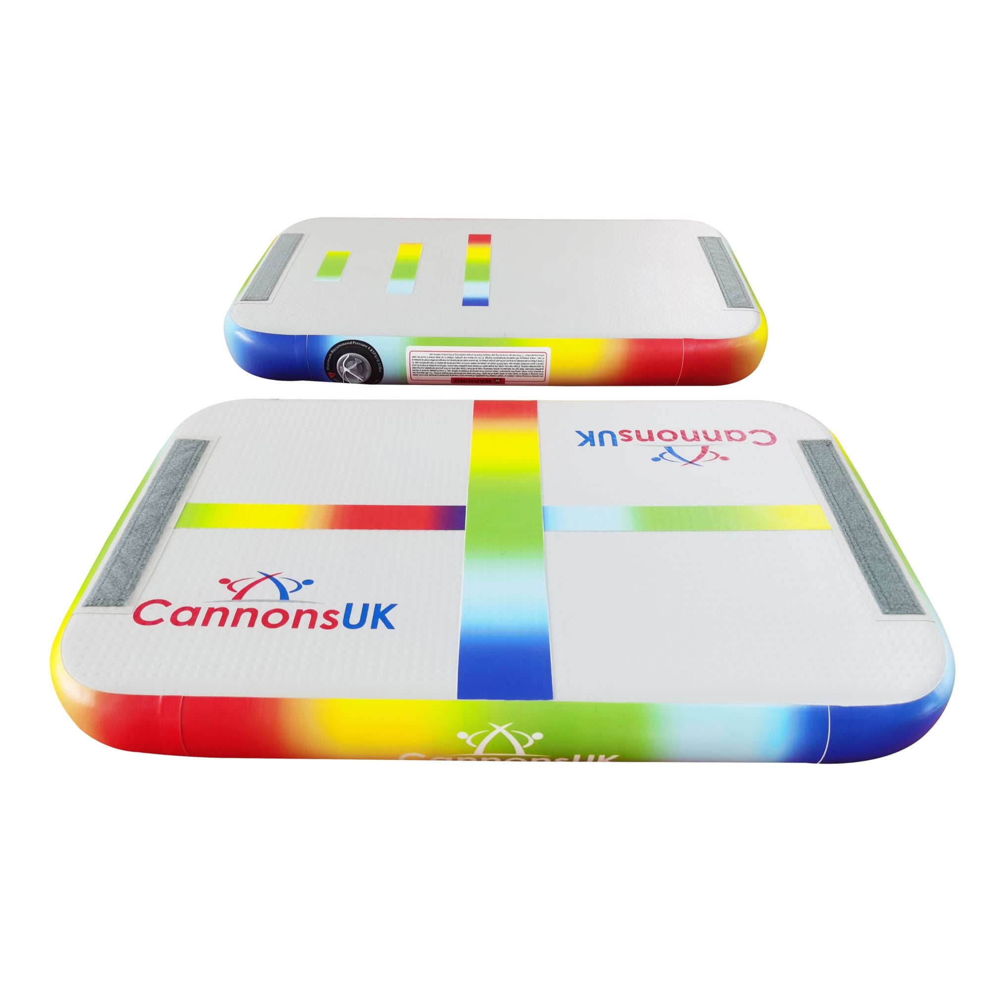 Air Track Pro Air Board rainbow — isometric hero with stacked depth, clean studio white