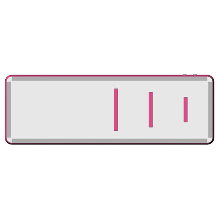 Pink Extreme air floor — flat top view with three alignment markers for approach drills and balance work. 