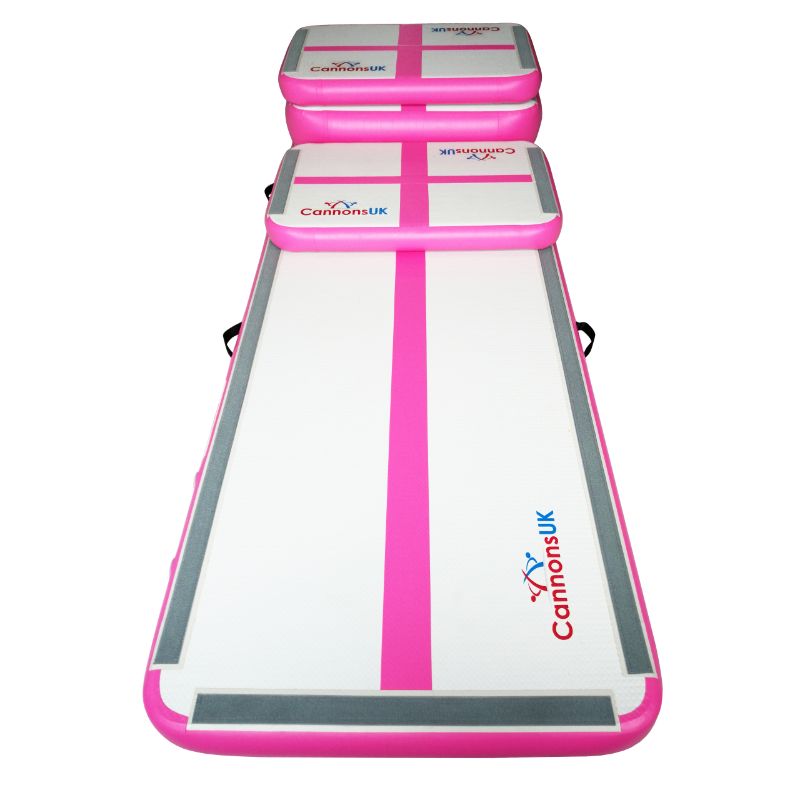 Home Edition Pink — front-on stacked view showing strap system and centre line for approach control