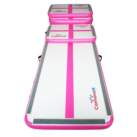 Home Edition Pink — front-on stacked view showing strap system and centre line for approach control