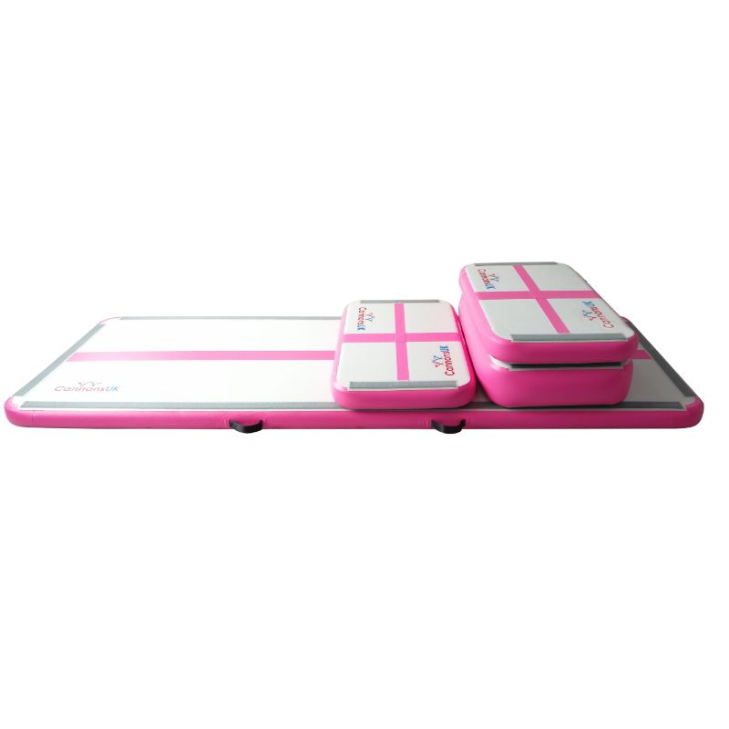Home Edition Pink — low side/top layout of the set; demonstrates relative sizes of Air Boards (10cm) and Air Block (20cm) on the 3m floor