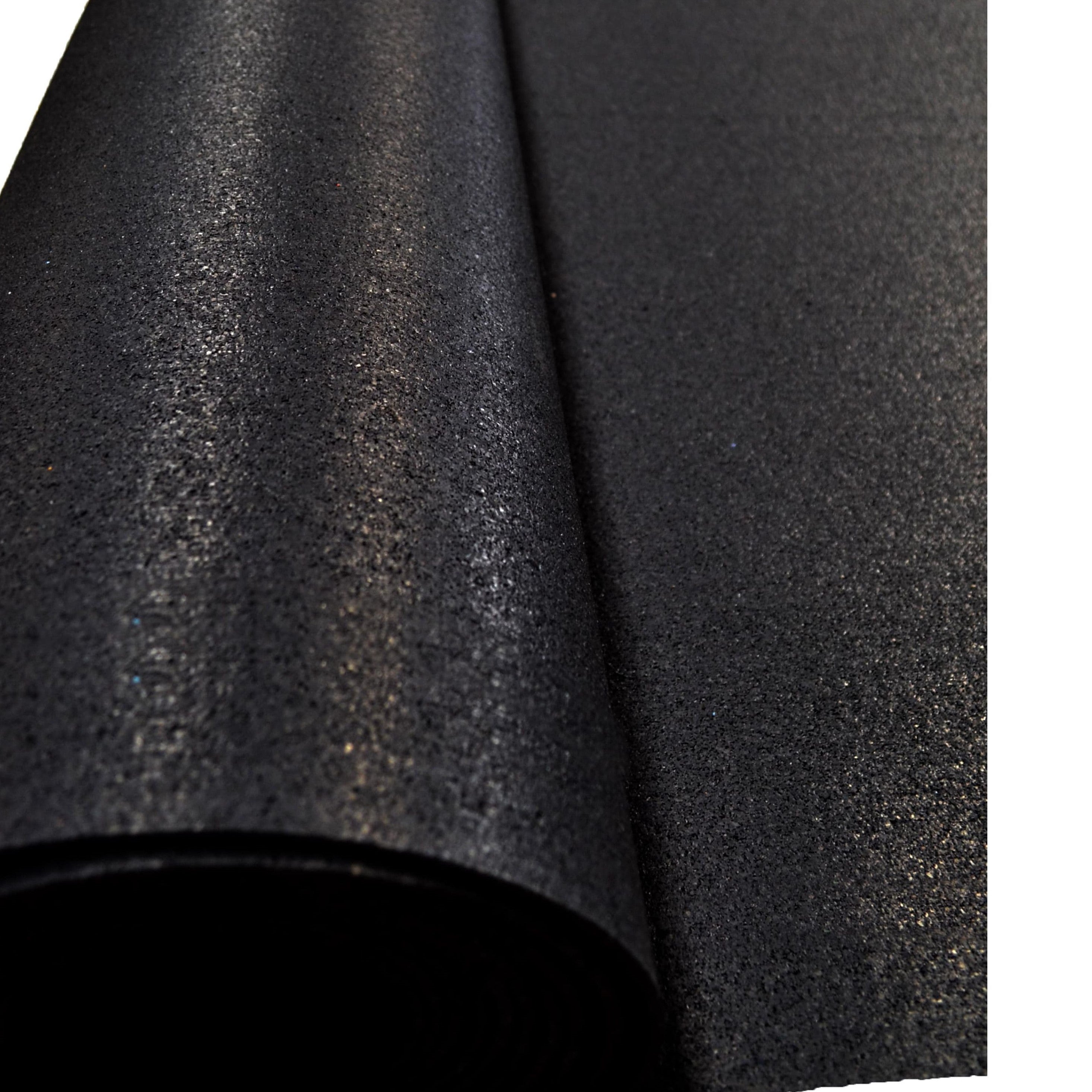 8mm Dynamic rubber roll close-up of rolled edge highlighting dense, shock-absorbing texture for free-weight areas