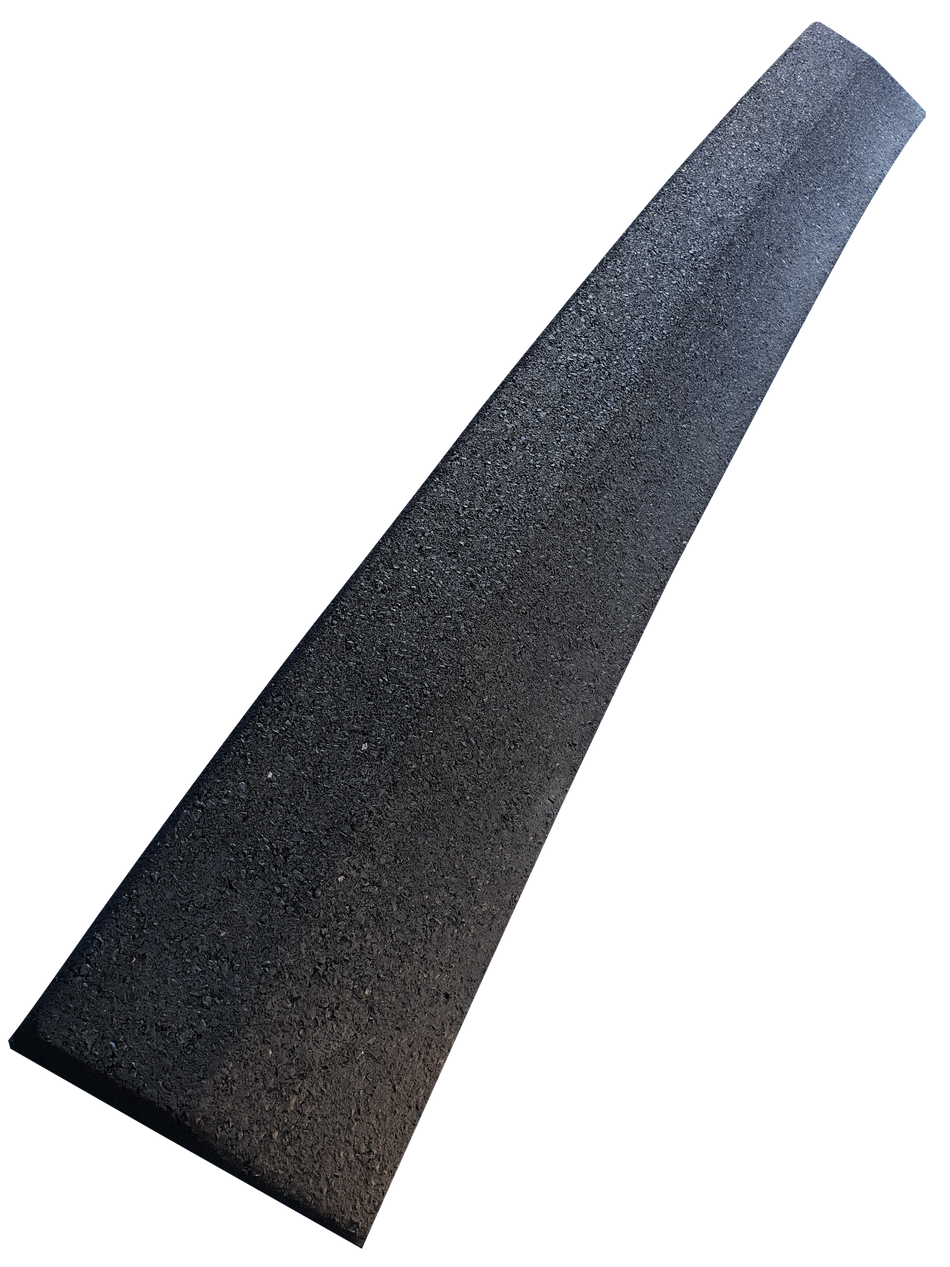 Flatline 20 mm edge ramp — long tapered strip perspective highlighting gradual bevel for wheelchair-friendly access