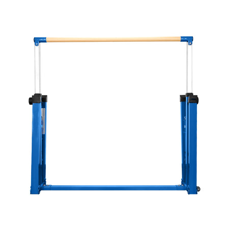 Blue square frame front view — bedroom/garage-friendly training station