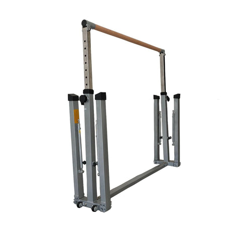 Silver frame folded with dual uprights — space-saving design for small rooms