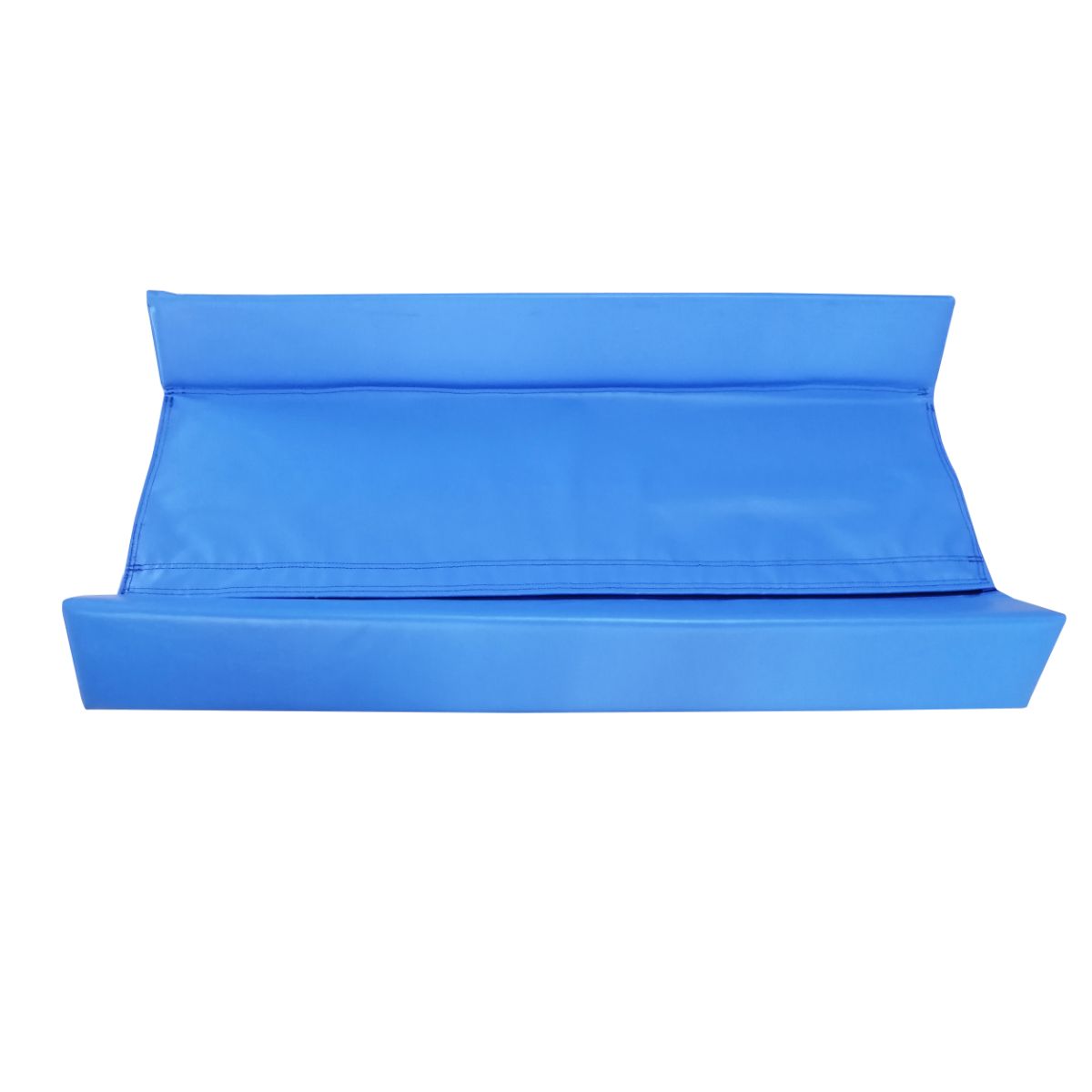 Single blue stabiliser wedge angled left — assists air-track/air-roll setups for beginner to advanced drills. 