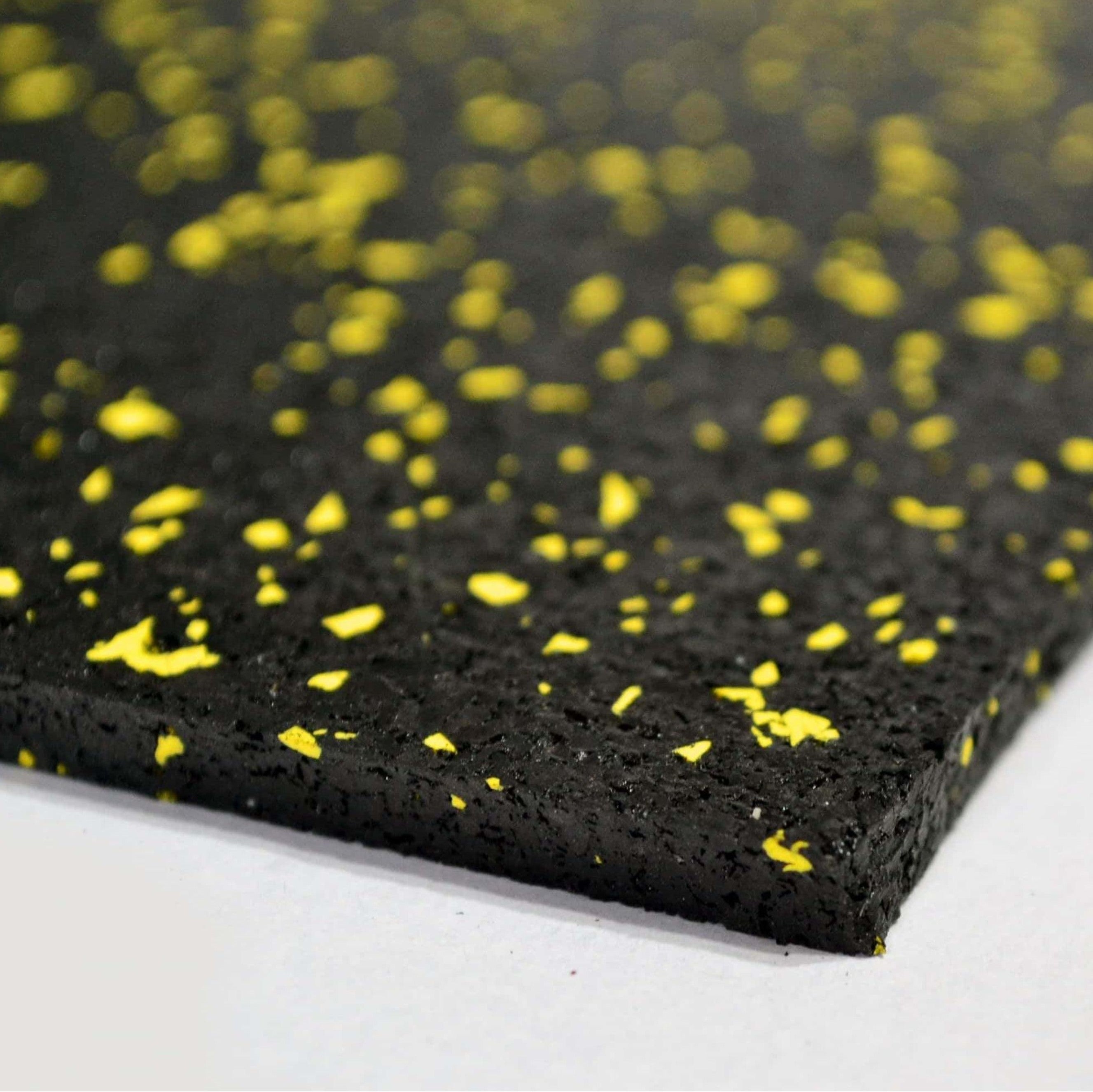 Smirna 8mm yellow fleck slab angled view — durable, low-odour flooring for high-traffic areas