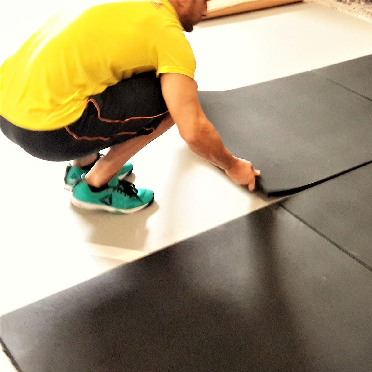 Flatline Pro Black Rubber Gym Flooring 1m x 1m x 30mm Cannons UK - Cannons UK