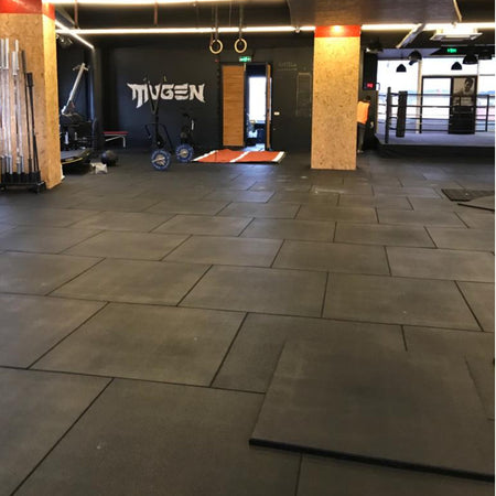 Flatline Pro Black Rubber Gym Flooring 1m x 1m x 20mm from Cannons UK, from just £24.49 m2 - Cannons UK