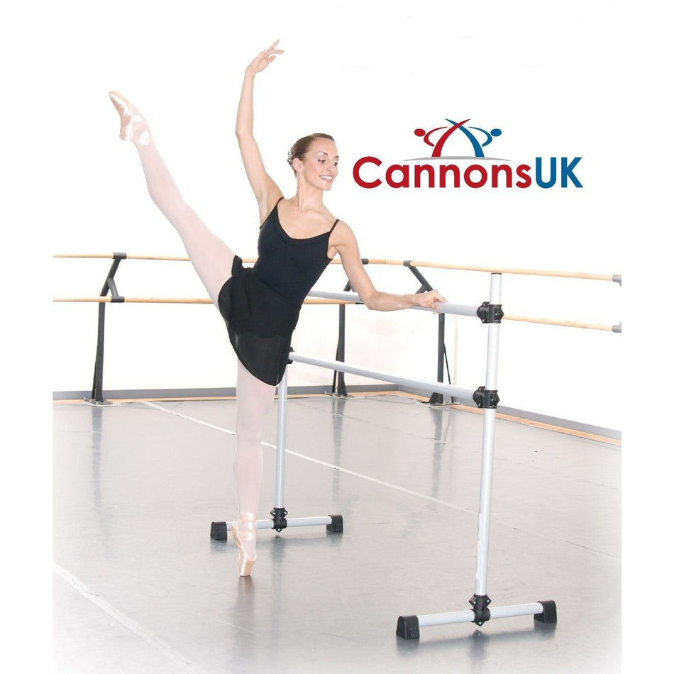 Silver Freestanding and portable Ballet / stretch Barre A GRADE BARGAIN CORNER - Cannons UK