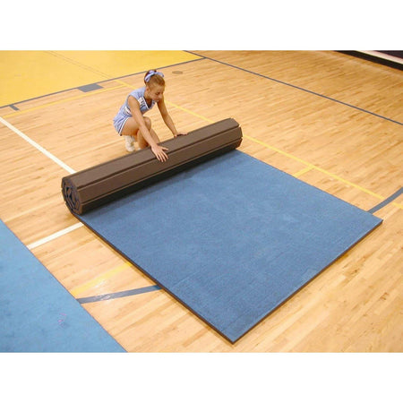 2 x 3 metre Cannons UK Rollaway Gymnastics Wrestling Martial Arts Mat Carpet Top Blue or Black - Cannons UK