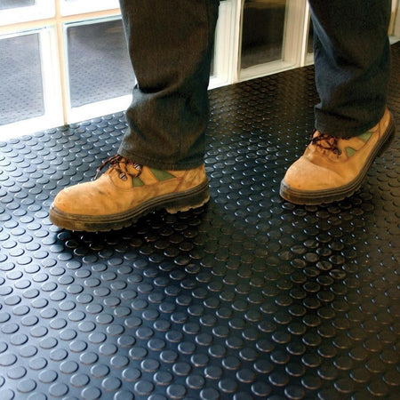 Rubber stud flooring sample