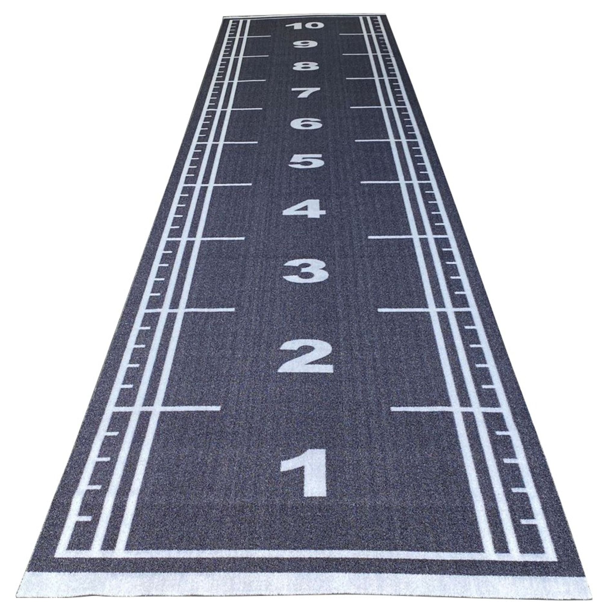 Gym sled track 10m x 2m – black sled track full view  
