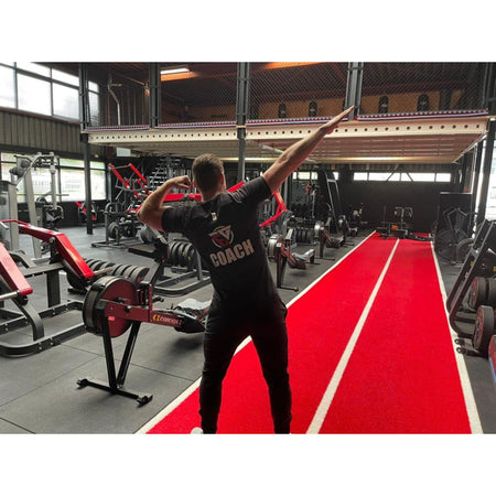 Gym Running and Sled Track 10m x 2m available in red, green or blue - Cannons UK