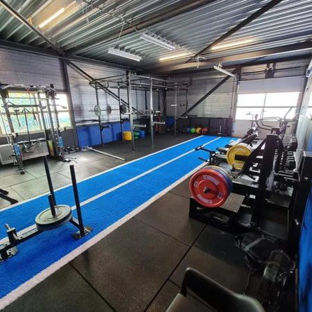 Gym Running and Sled Track 10m x 2m available in red, green or blue - Cannons UK