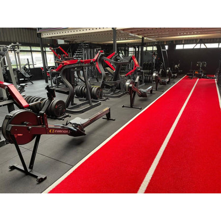 Gym Running and Sled Track 10m x 2m available in red, green or blue - Cannons UK