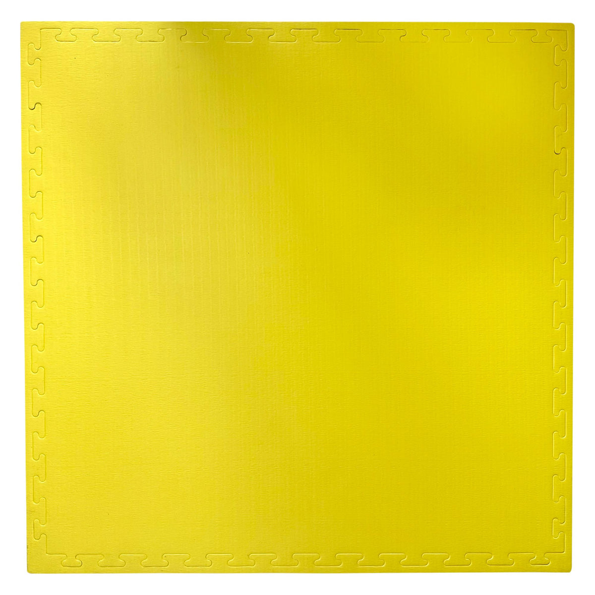 Full yellow side on display with edging attached – 20mm Premium Tatami mat  
