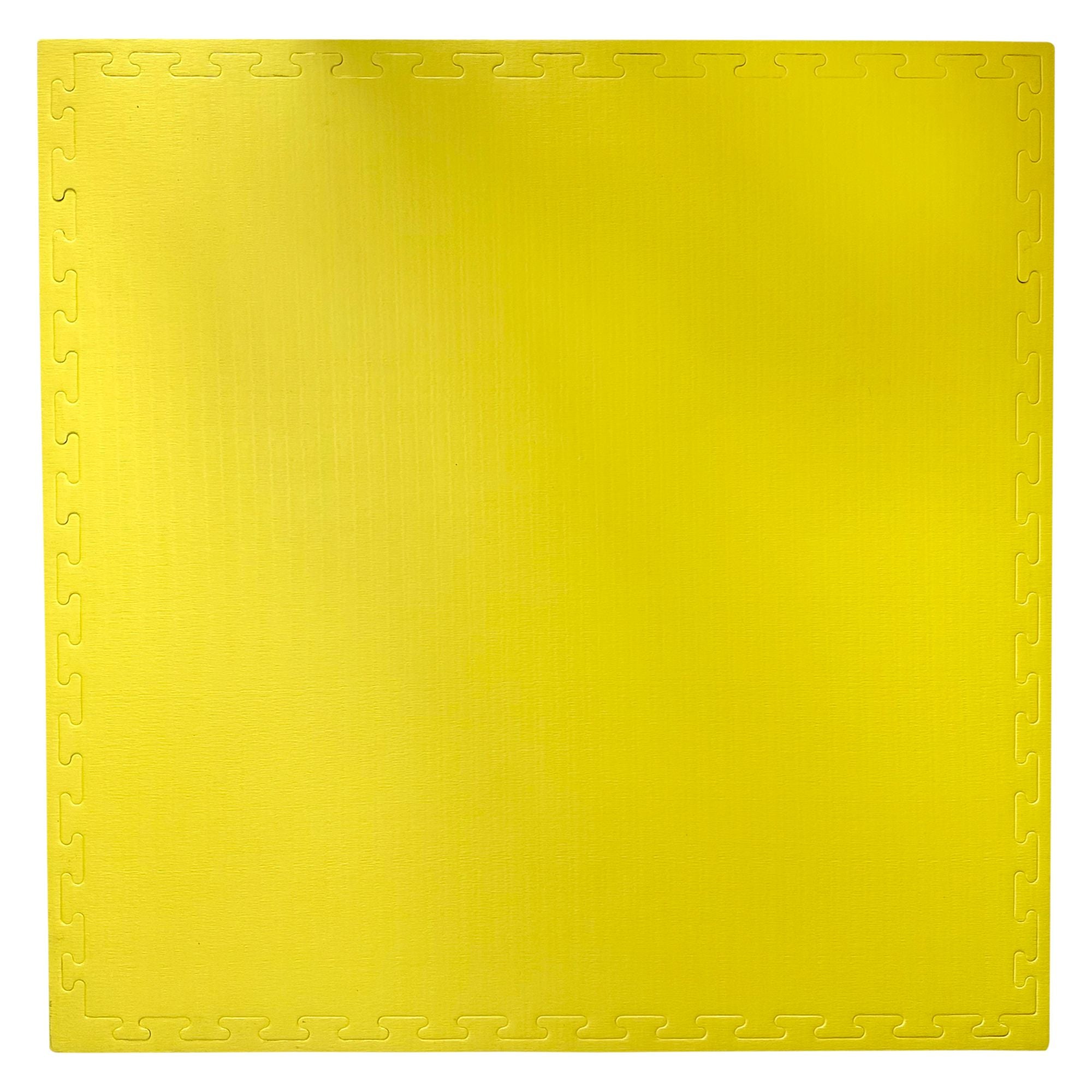 Full yellow side on display with edging attached – 20mm Premium Tatami mat  
